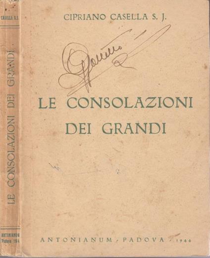 Le consolazioni dei grandi - copertina