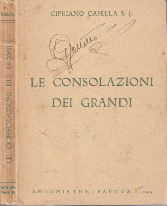 Le consolazioni dei grandi - copertina