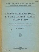 Archivi degli enti locali e delle amministrazioni dello Stato