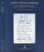 Genesi, critica, edizione