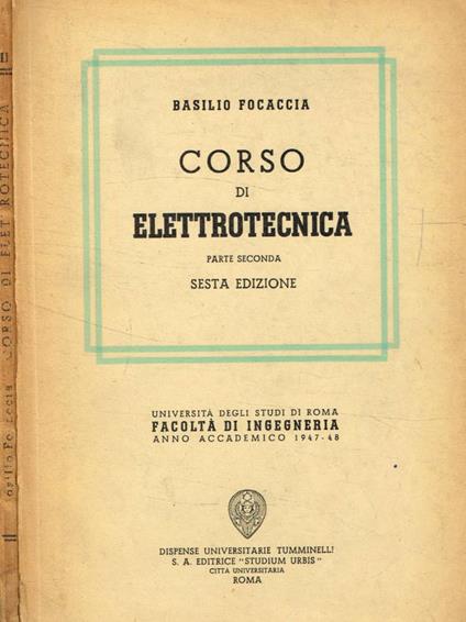 Corso di elettrotecnica parte II - Basilio Focaccia - copertina