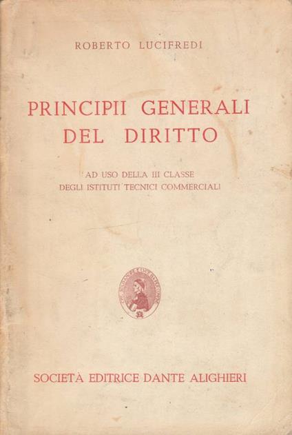 Principii generali del diritto - Roberto Lucifredi - copertina