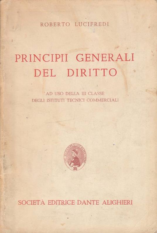 Principii generali del diritto - Roberto Lucifredi - copertina