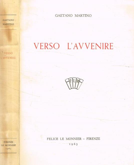 Verso l'avvenire - Gaetano Martino - copertina