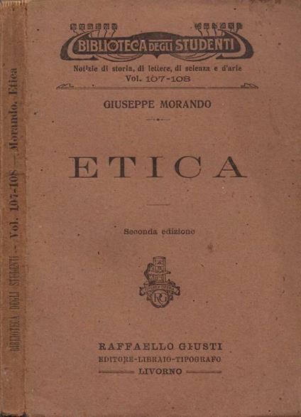 Etica - Giuseppe Morando - copertina