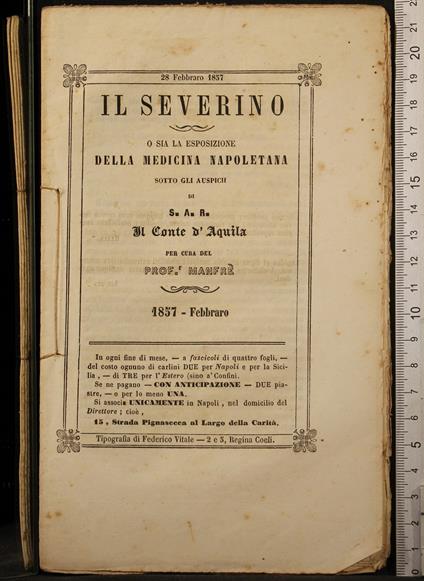 Il Severino O Sia La Esposizione… Febbraro - copertina