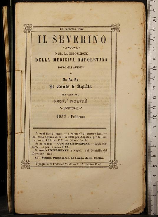 Il Severino O Sia La Esposizione… Febbraro - copertina