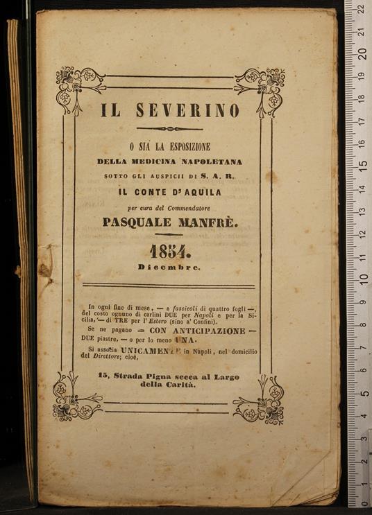 Il Severino O Sia La Esposizione… Dicembre - copertina