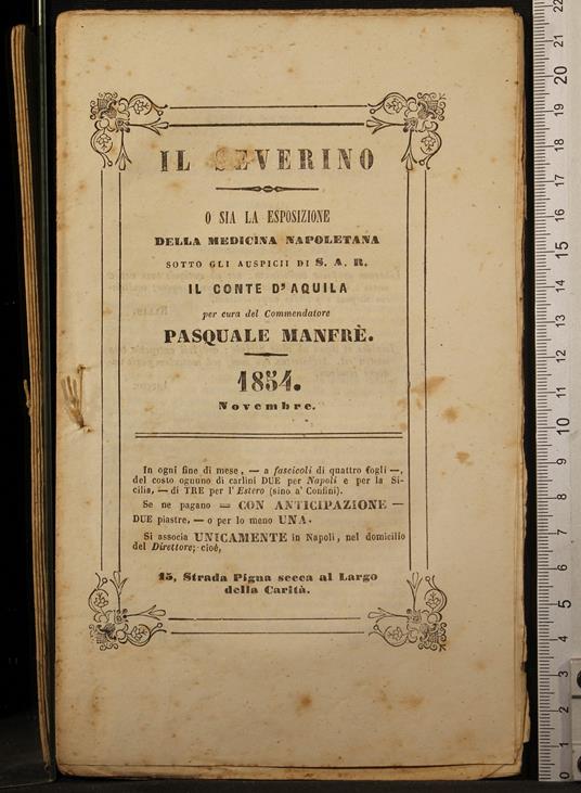 Il Severino O Sia La Esposizione… Novembre - copertina