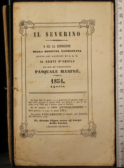 Il Severino O Sia La Esposizione… Agosto - copertina