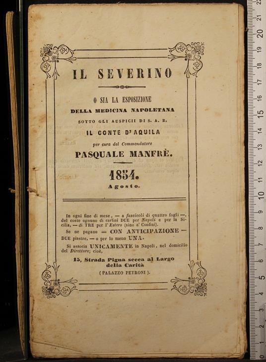 Il Severino O Sia La Esposizione… Agosto - copertina