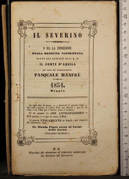 Il Severino O Sia La Esposizione… Maggio - copertina