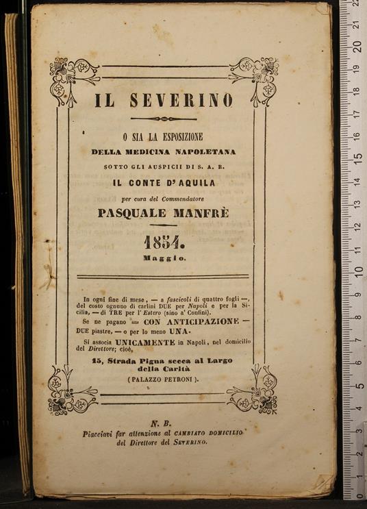 Il Severino O Sia La Esposizione… Maggio - copertina