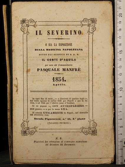 Il Severino O Sia La Esposizione… Aprile - copertina