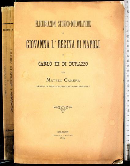 Elucubrazioni Storico-Diplomatiche Su Giovanna I - Camera - copertina