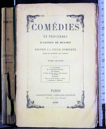 Comedies Et Proverbes. Tome 2 - Alfred de Musset - copertina