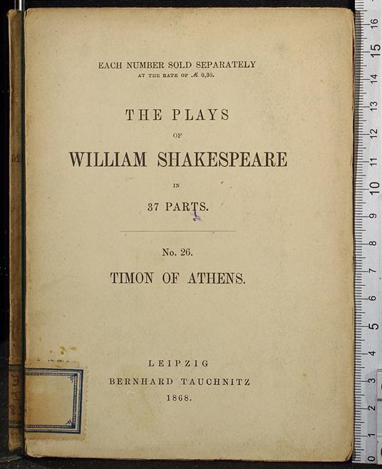 Timon Of Athens - William Shakespeare - copertina