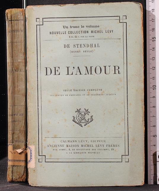 De L'Amour - Stendhal - copertina