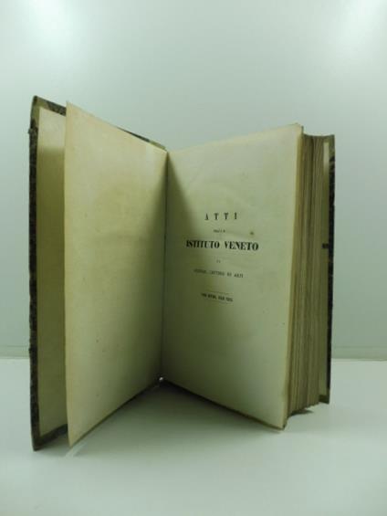 Atti dell'I. R. Istituto Veneto di Scienze, Lettere ed Arti dal novembre 1861 all'ottobre 1862 - copertina