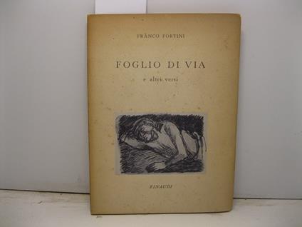 Foglio di via e altri versi - Franco Fortini - copertina