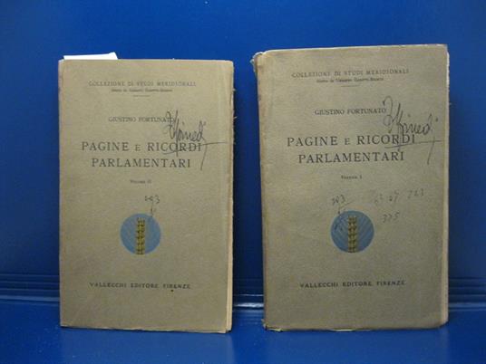 Pagine e ricordi parlamentari. Volume I (-II) - Giustino Fortunato - copertina