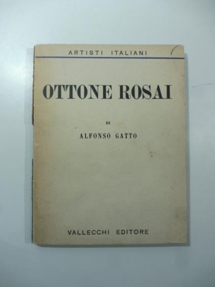 Ottone Rosai - Alfonso Gatto - copertina