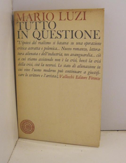 Tutto in questione - Mario Luzi - copertina
