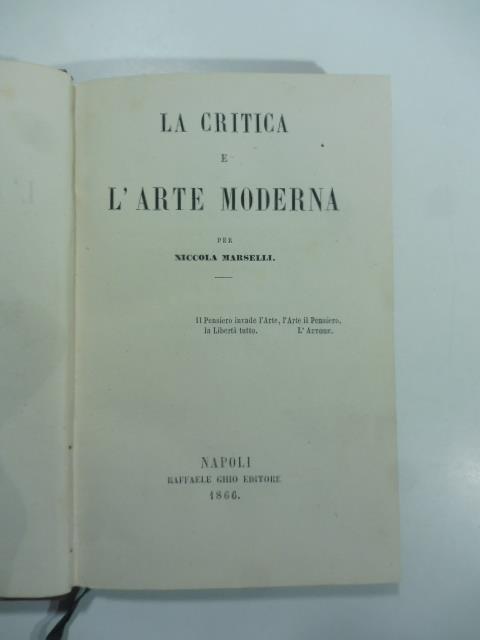 La critica e l'arte moderna