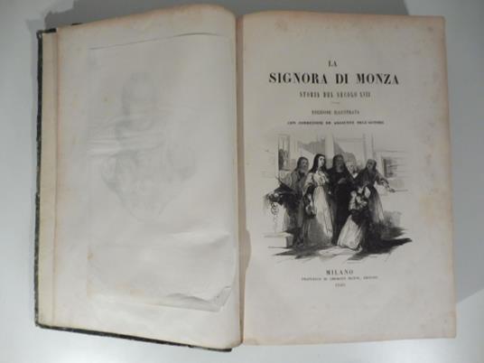 La signora di monza, storia del secolo XVII - Giovanni Rosini - copertina