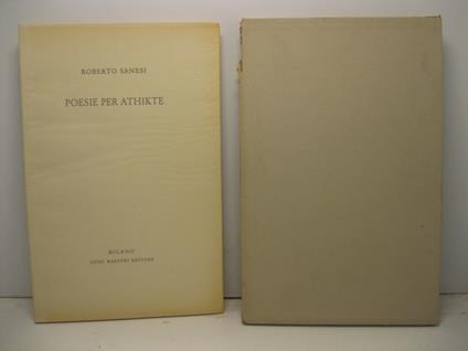 Poesie per Athikte - Roberto Sanesi - copertina