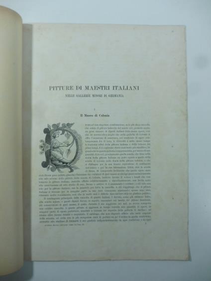 Pitture di maestri italiani nelle gallerie minori di Germania - Henry Thode - copertina