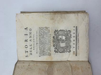 Storia dell'anno MDCCLXXVII divisa in quattro libri - copertina