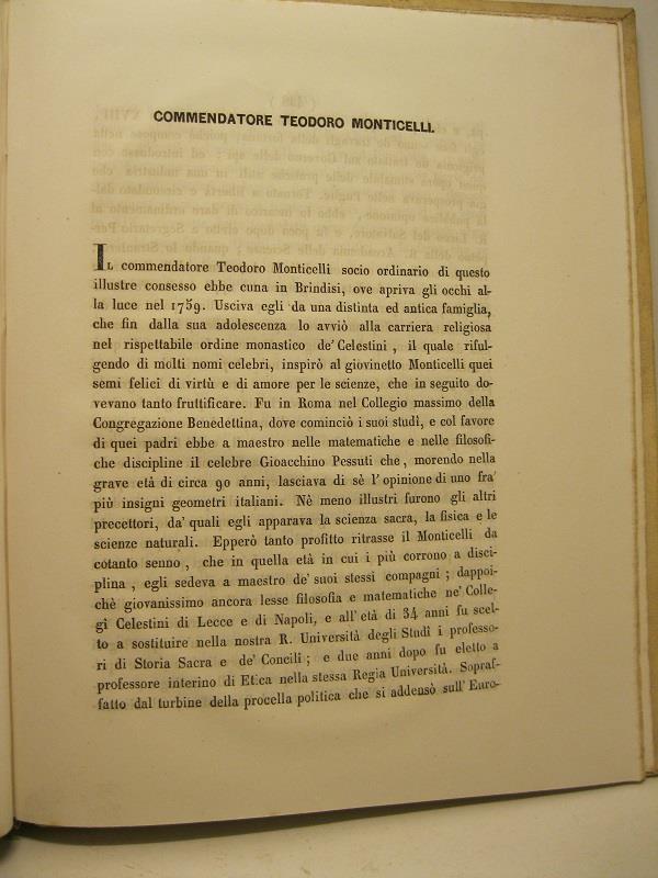Commendatore Teodoro Monticelli