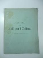 Societa' degli Asili per i lattanti approvata con R. decreto il 17 luglio 1876