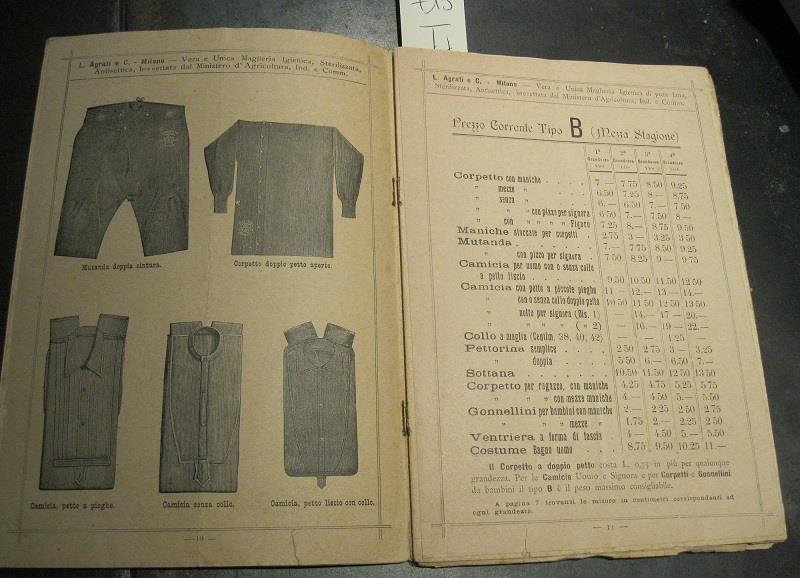 Catalogo illustrato. Maglieria sterilizzata, igienica, antisettica del premiato e brevettato stabilimento a vapore L. Agrati & C, Milano