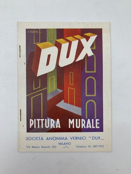 Societa' Anon. Vernici DUX, Milano. Pittura murale italiana per l'edilizia - copertina