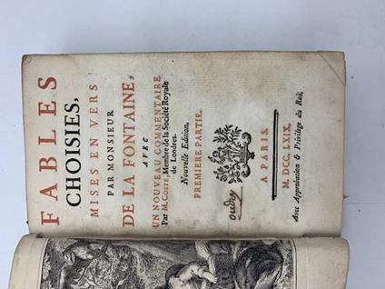 Fables choisies mises en vers...avec un nouveau commentaire par M. Coste. Premier partie (-seconde partie) - Jean de La Fontaine - copertina