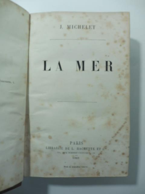 La mer - Jules Michelet - copertina