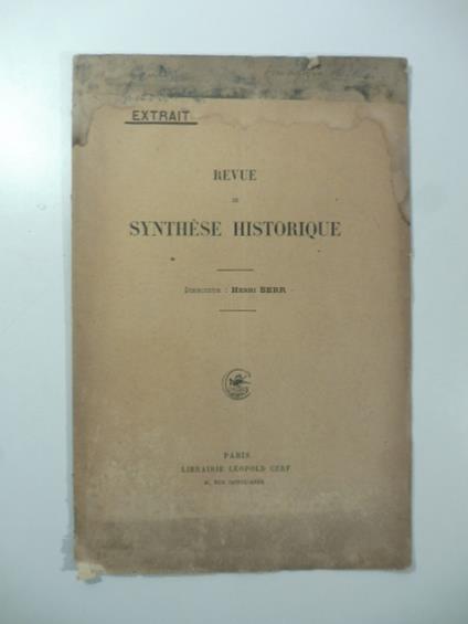 Contribution a l'histoire de la methode historique - Giovanni Gentile - copertina