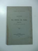 Discorso del minstro del Tesoro Giolitt nellaseconda tornata del 24 giugno 1889