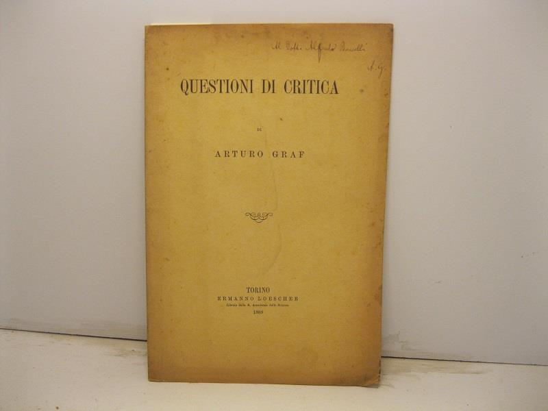 Questioni di critica