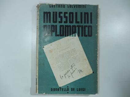 Mussolini diplomatico - Gaetano Salvemini - copertina