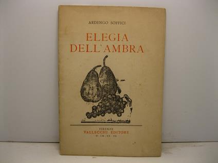 Elegia dell'ambra - Ardengo Soffici - copertina