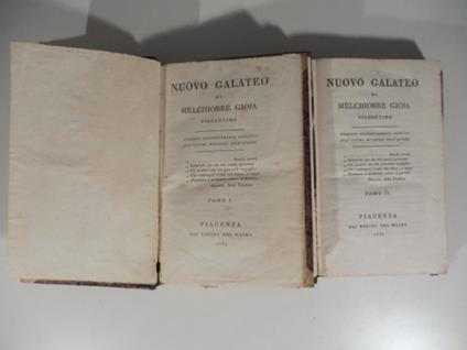 Nuovo galateo di Melchiorre Gioja piacentino. Edizione diligentemente eseguita sull'ultima milanese dell'autore. Tomo I (- II) - Melchiorre Gioia - copertina