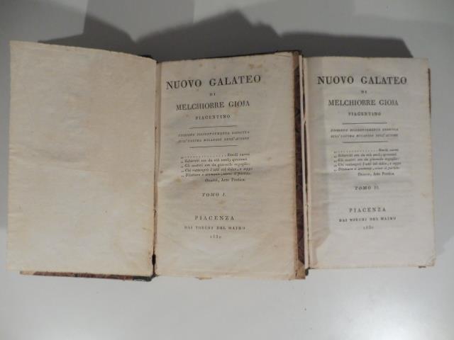 Nuovo galateo di Melchiorre Gioja piacentino. Edizione diligentemente eseguita sull'ultima milanese dell'autore. Tomo I (- II)