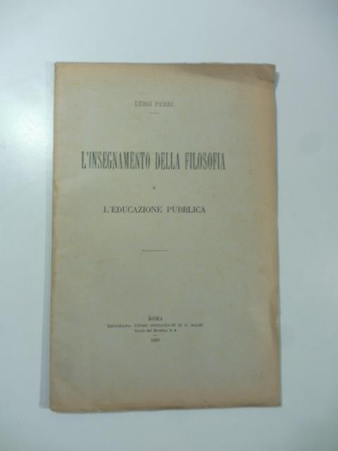 L' insegnamento della filosofia