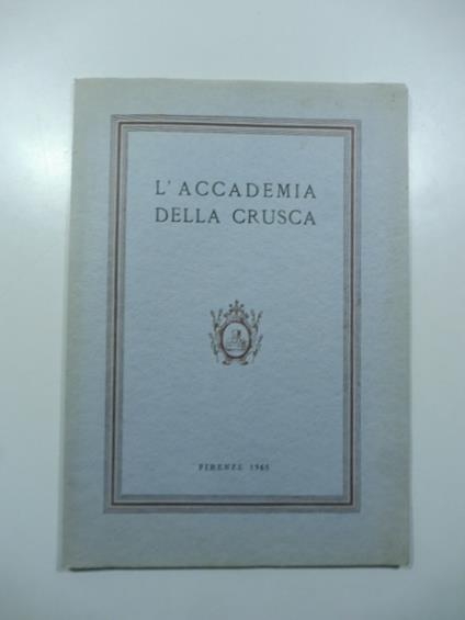 L' accademia della Crusca - Giovanni Grazzini - copertina