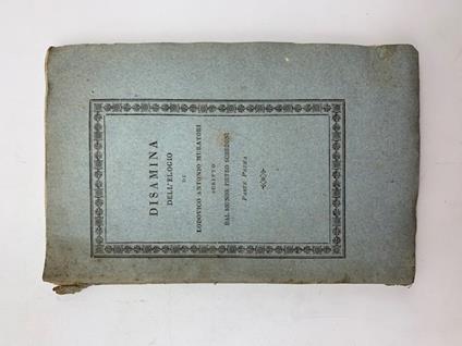 Disamina dell'elogio di Lodovico Antonio Muratori scritto dal signor Pietro Schedoni. Parte prima - copertina