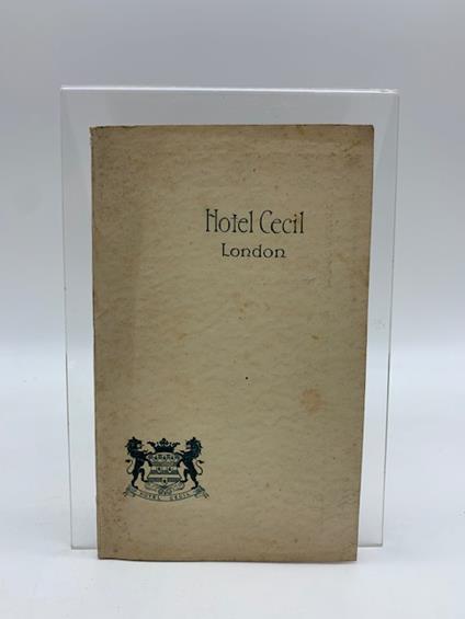 The Hotel Cecil, London (Catalog) - copertina