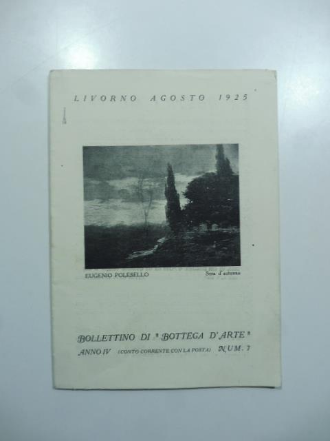 Bollettino di Bottega d'Arte, Livorno, num. 7, agosto 1925. Eugenio Polesello